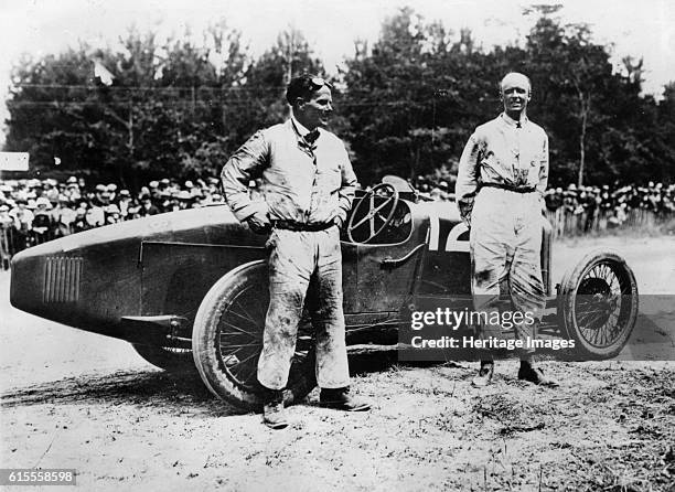 French Grand Prix, Henry Segrave in Sunbeam. Artist Unknown.