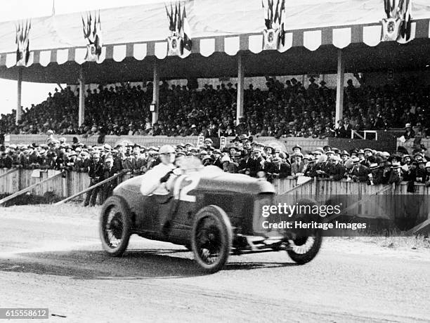 French Grand Prix, Henry Segrave in Sunbeam. Artist Unknown.