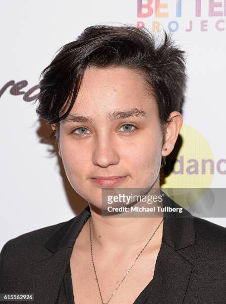 Actress Bex Taylor-Klaus attends the premiere of PSH Collective's "First Girl I Loved" at the Vista Theatre on October 18, 2016 in Los Angeles,...