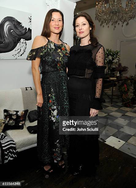 Naomi Nelson and Alex Edenborough attend Preen by Thornton Bregazzi private dinner hosted by Brigette Romanek and Estee Stanley on October 18, 2016...
