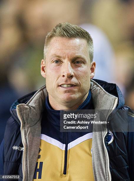 Millwall manager Neil Harris during the Sky Bet League One match between Millwall and Bolton Wanderers at The Den on October 18, 2016 in London,...