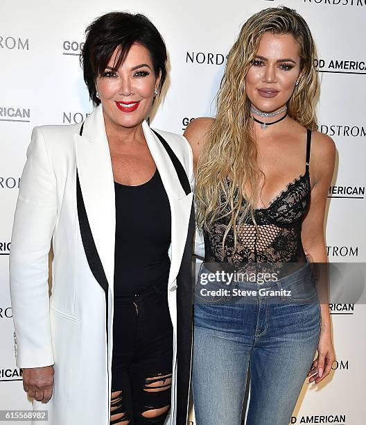 Kris Jenner and Khloe Kardashian attend Good American Launch Event at Nordstrom at the Grove on October 18, 2016 in Los Angeles, California.