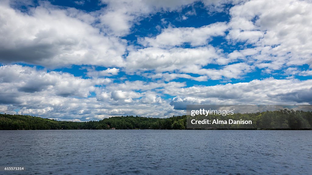 Cloudy sky on Muskoka lakes