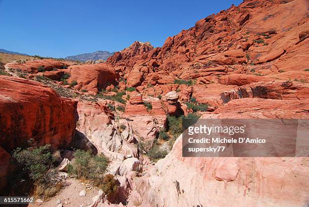 red rock canyon national conservation area - red rocks stockfoto's en -beelden