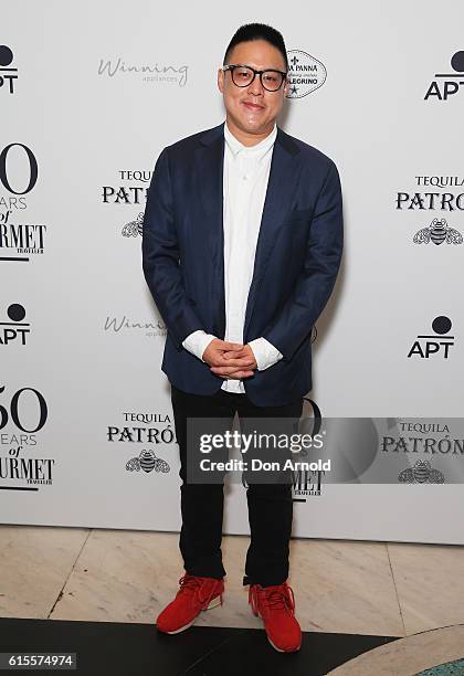 Dan Hong arrives ahead of Australian Gourmet Traveller 50th Birthday event on October 19, 2016 in Sydney, Australia.