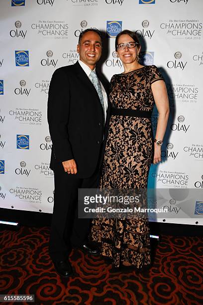 Dr. Jessica Krant and Dr. Cameron Rokhsar at the The Skin Cancer Foundation Champions for Change Gala at Mandarin Oriental Hotel on October 18, 2016...