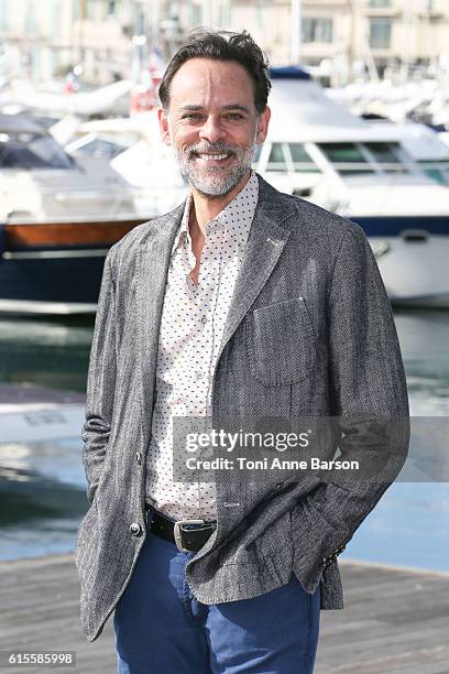 Alexander Siddig attends Photocall for "The Kennedys: After Camelot" as part of MIPCOM at Palais des Festivals on October 18, 2016 in Cannes, France.