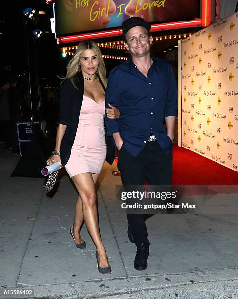 Rachel Stirling and Damian Whitewood are seen on October 18, 2016 in Los Angeles, California.