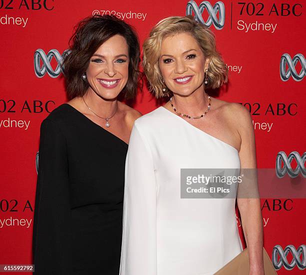 Natarsha Belling and Sandra Sully attends the 2016 Andrew Olle Media Lecture on October 14, 2016 in Sydney, Australia.