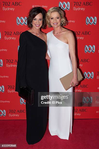 Natarsha Belling and Sandra Sully attends the 2016 Andrew Olle Media Lecture on October 14, 2016 in Sydney, Australia.