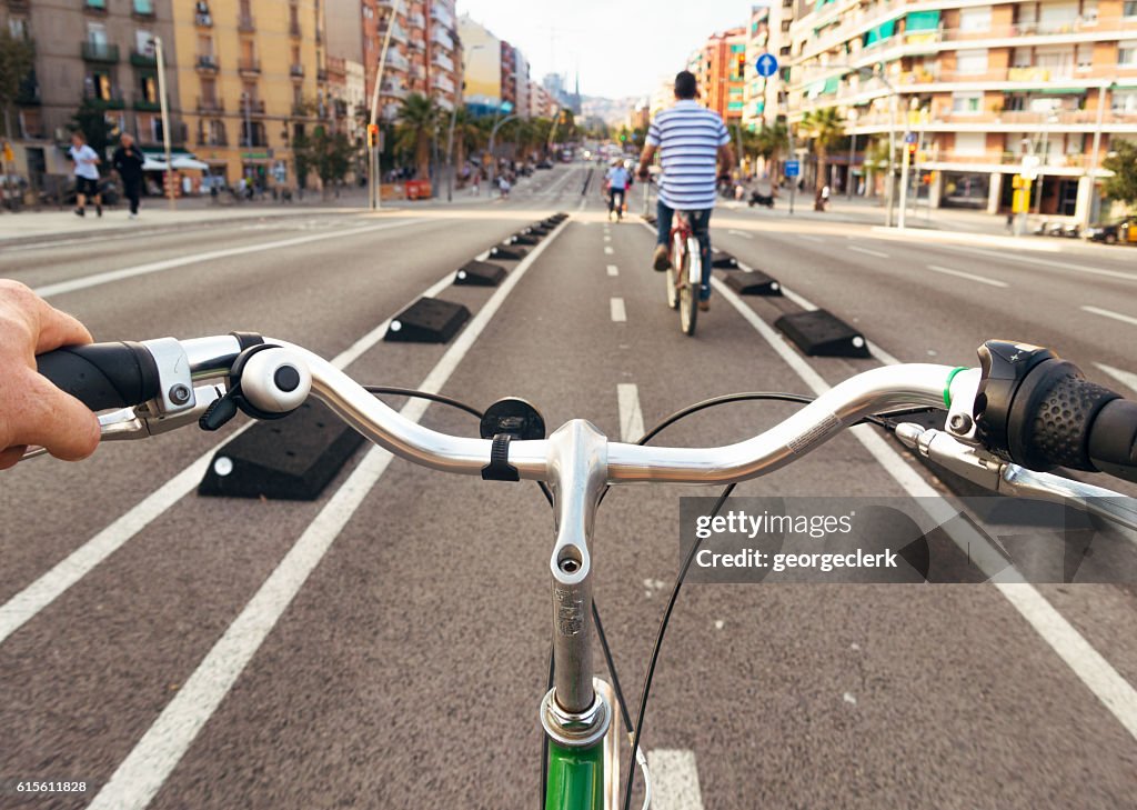 Exploring Barcelona by bicycle - cyclist point of view