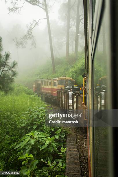 monsoon affair with the queen of hills shimla - miniature train stock pictures, royalty-free photos & images