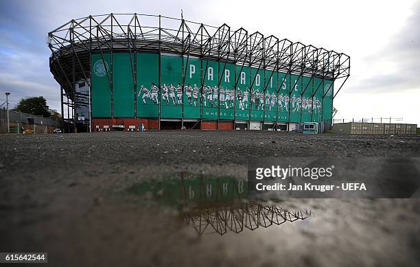 General stadium view ahead of the UEFA Champions League match between Celtic FC and VfL Borussia Moenchengladbach at Celtic Park on October 19, 2016...