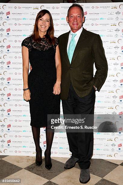 Cecilia Peck and Anthony Peck attend 'A Conversation With Gregory Peck' during the 11th Rome Film Festival at Auditorium Parco Della Musica on...