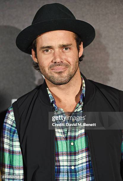 Spencer Matthews attends the Global VIP Reveal of the new Triumph Bonneville Bobber on October 19, 2016 in London, England.