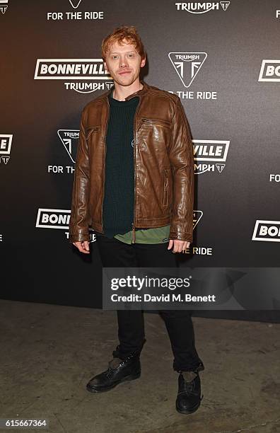 Rupert Grint attends the Global VIP Reveal of the new Triumph Bonneville Bobber on October 19, 2016 in London, England.