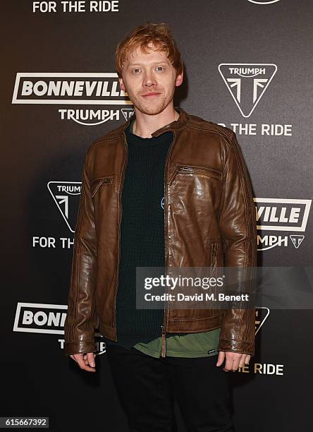 Rupert Grint attends the Global VIP Reveal of the new Triumph Bonneville Bobber on October 19, 2016 in London, England.