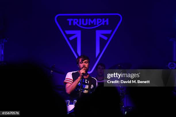 The Vaccines perform at the Global VIP Reveal of the new Triumph Bonneville Bobber on October 19, 2016 in London, England.