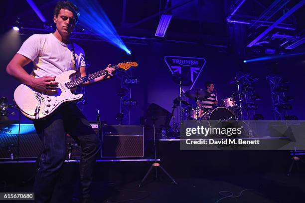 The Vaccines perform at the Global VIP Reveal of the new Triumph Bonneville Bobber on October 19, 2016 in London, England.