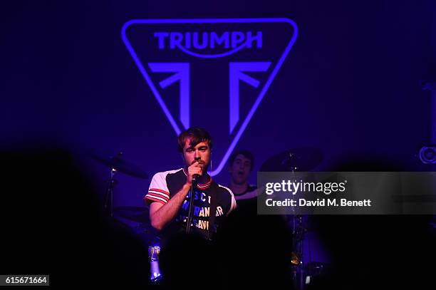 The Vaccines perform at the Global VIP Reveal of the new Triumph Bonneville Bobber on October 19, 2016 in London, England.