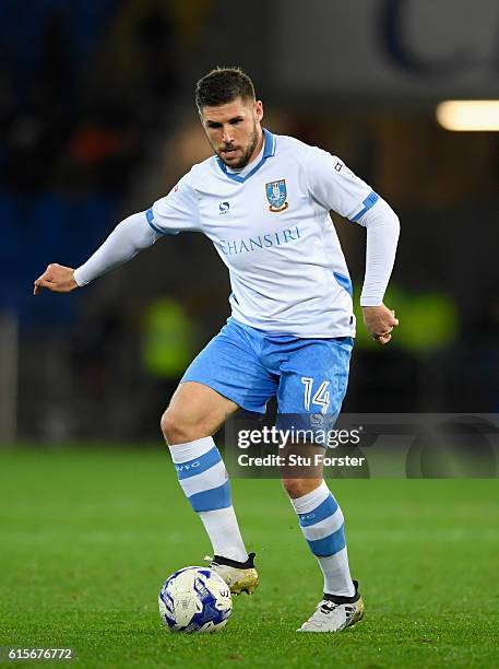 Wednesday player Gary Hooper in action during the Sky Bet Championship match between Cardiff City and Sheffield Wednesday at Cardiff City Stadium on...