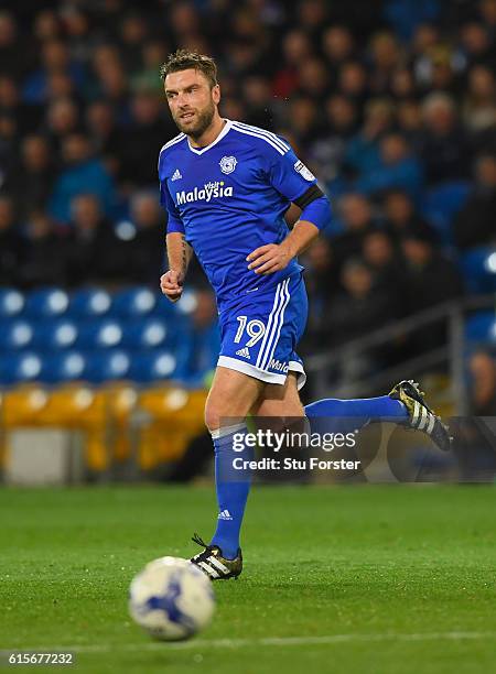 Cardiff player Rickie Lambert in action during the Sky Bet Championship match between Cardiff City and Sheffield Wednesday at Cardiff City Stadium on...