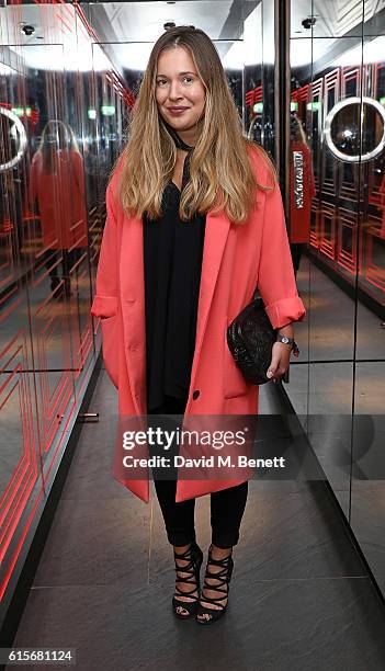 Laura Seward-Smith attends the launch of MNKY HSE late-night restaurant, Mayfair on October 19, 2016 in London, England.