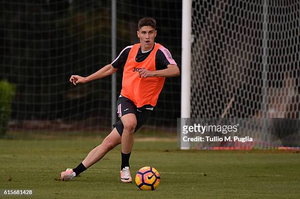 Roland Sallai in action during a US Citta' di Palermo training session at Carmelo Onorato training center at Campo Tenente Onorato on October 19,...