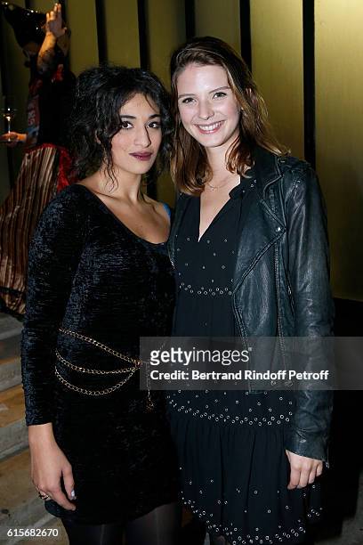 Singer Camelia Jordana and actress Josephine Japy attend the Dinner at Galerie Azzedine Alaia, with a performance of the Contemporary Artist, Mike...