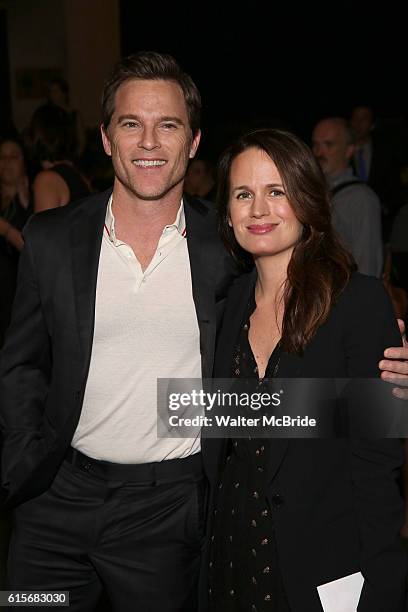 Michael Doyle and Elizabeth Reaser attend the Off-Broadway Opening Night performance of "Love, Love, Love" at the American Airlines Theatre on...