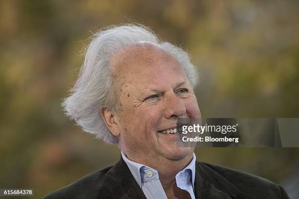 Edward "Graydon" Carter, editor-in-chief at Vanity Fair, smiles during a Bloomberg Television interview at the Vanity Fair New Establishment Summit...