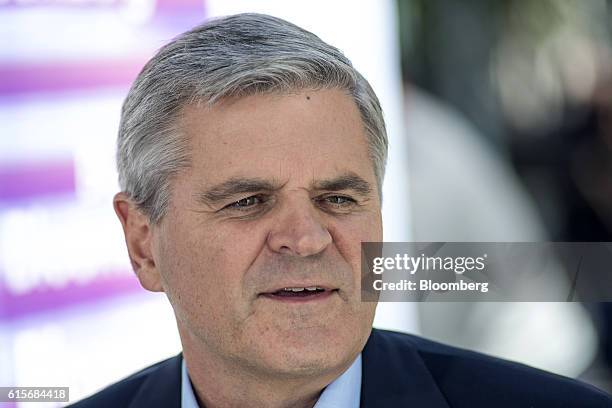 Steve Case, chairman and chief executive officer of Revolution LLC, speaks during a Bloomberg Television interview at the Vanity Fair New...