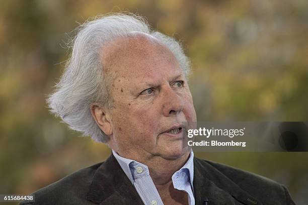 Edward "Graydon" Carter, editor-in-chief at Vanity Fair, speaks during a Bloomberg Television interview at the Vanity Fair New Establishment Summit...