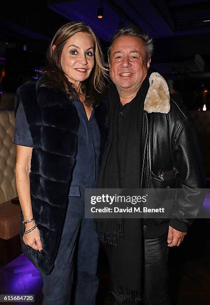 Carole Siller and Hamish Mcalpine attend the launch of MNKY HSE late-night restaurant, Mayfair on October 19, 2016 in London, England.