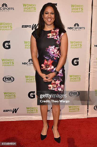 Basketball player Kara Lawson attends the 37th Annual Salute To Women In Sports Gala at Cipriani Wall Street on October 19, 2016 in New York City.
