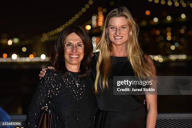 Rose Marie Bravo and Laura Alber attend West Elm Headquarters Party at 55 Water Street on October 18, 2016 in New York City.