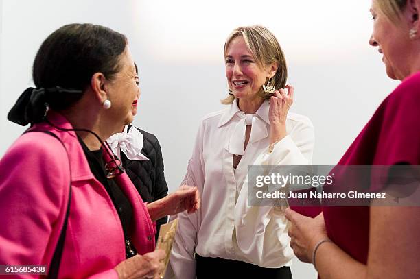 Leonor Perez Pita and Silvia Tcherassi are seen attending the Silvia Tcherassi show during her new collection presentation at Neptuno Palace on...