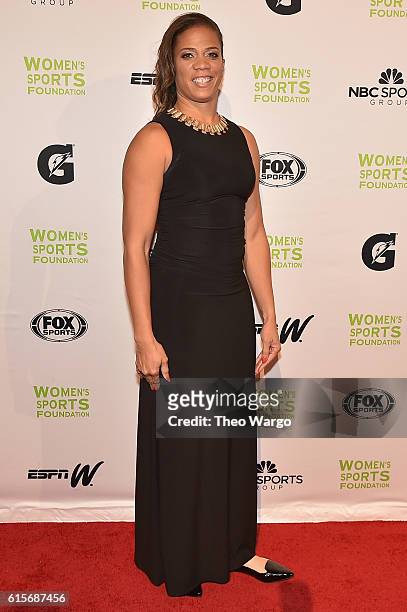 Track & Field Athelete April Holmes attends the 37th Annual Salute To Women In Sports Gala at Cipriani Wall Street on October 19, 2016 in New York...