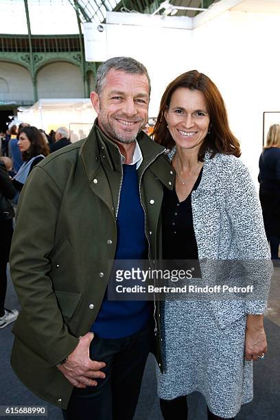 Of Cacharel Jacques Bungert and Politician Aurelie Filippetti attend the FIAC 2016 - International Contemporary Art Fair : Press Preview. Held at Le...