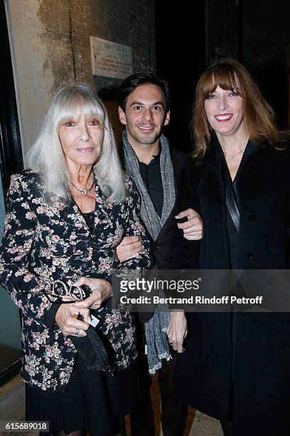 Actress Dany Saval , her daughter Stéfanie Jarre and Tenor Laurent Arcaro attend the Dinner at Galerie Azzedine Alaia, with a performance of the...