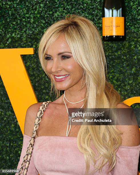 Actress Camille Anderson attends the 7th Annual Veuve Clicquot Polo Classic at Will Rogers State Historic Park on October 15, 2016 in Pacific...