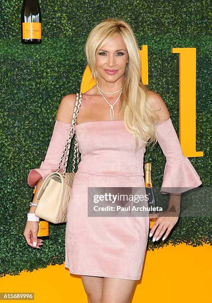 Actress Camille Anderson attends the 7th Annual Veuve Clicquot Polo Classic at Will Rogers State Historic Park on October 15, 2016 in Pacific...