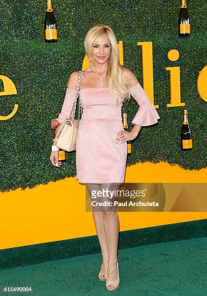 Actress Camille Anderson attends the 7th Annual Veuve Clicquot Polo Classic at Will Rogers State Historic Park on October 15, 2016 in Pacific...