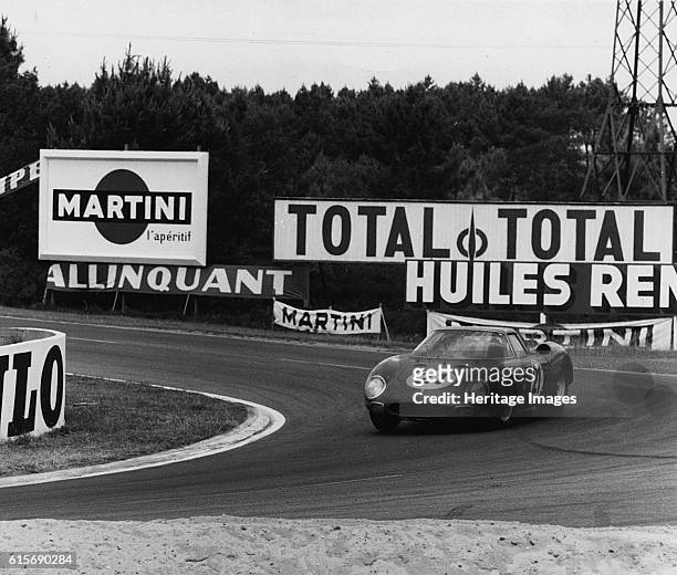 Le Mans winning Ferrari 250 LM of Jochen Rindt and Masten Gregory. Artist Unknown.