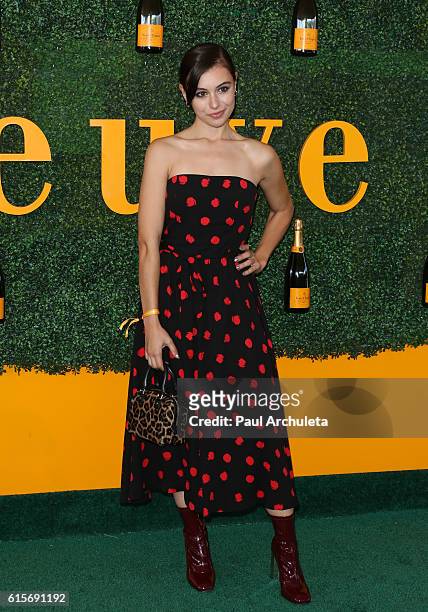 Actress Marta Pozzan attends 7th Annual Veuve Clicquot Polo Classic at Will Rogers State Historic Park on October 15, 2016 in Pacific Palisades,...