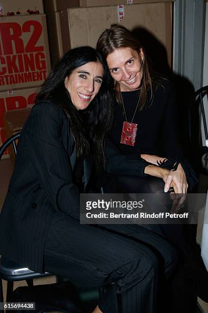 Choreographer Blanca Li and Clemence Krzentowski attend the Dinner at Galerie Azzedine Alaia, with a performance of the Contemporary Artist, Mike...