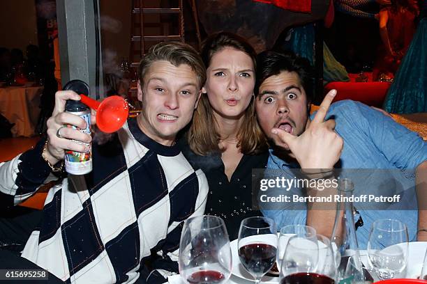 Actors Rod Paradot, Josephine Japy and Mathias Pardo attend the Dinner at Galerie Azzedine Alaia, with a performance of the Contemporary Artist, Mike...