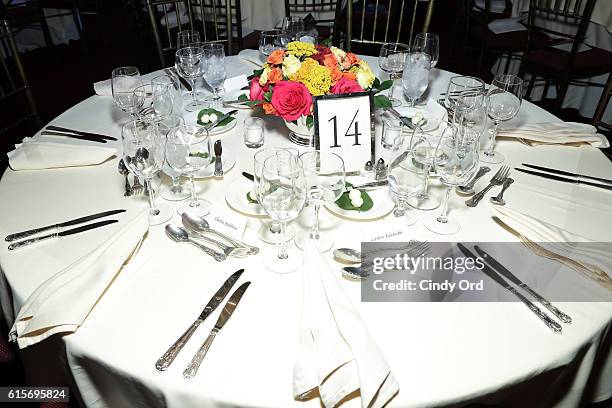 View of the ballroom at the National Committee On American Foreign Policy 2016 Gala Dinner on October 19, 2016 in New York City.