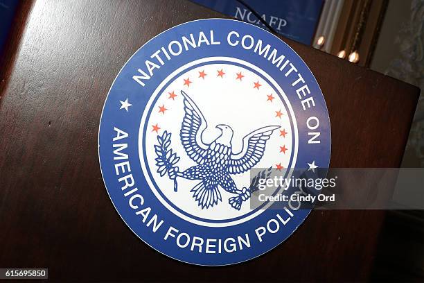 View of the ballroom at the National Committee On American Foreign Policy 2016 Gala Dinner on October 19, 2016 in New York City.