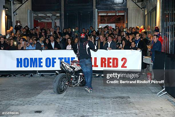 Illustration view of a Botorbike Run during the Dinner at Galerie Azzedine Alaia, with a performance of the Contemporary Artist, Mike Bouchet on...